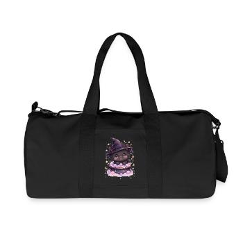 Sorcières - Chat Sorcier Kawaii - Sac de sport en toile recyclée Stanley/Stella - noir - Devant