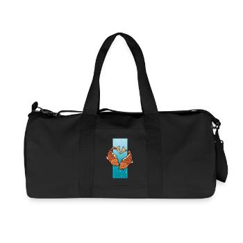 The Pisces-heart - Recycelte Canvas-Sporttasche von Stanley/Stella - Schwarz - Vorne
