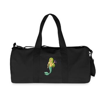 Nixe - Meerjungfrau - Recycelte Canvas-Sporttasche von Stanley/Stella - Schwarz - Vorne