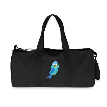 vogel voegel birds animal tiere parrot papagei9 - Recycelte Canvas-Sporttasche von Stanley/Stella - Schwarz - Vorne