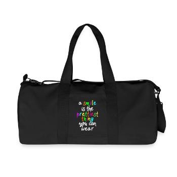 a smile is the prettiest thing - Recycled Canvas Sports Bag by Stanley/Stella - black - Front