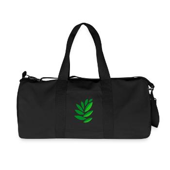 dessin feuilles - Sac de sport en toile recyclée Stanley/Stella - noir - Devant