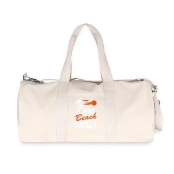 Soirée sur la plage - Sac de sport en toile recyclée Stanley/Stella - blanc naturel - Devant