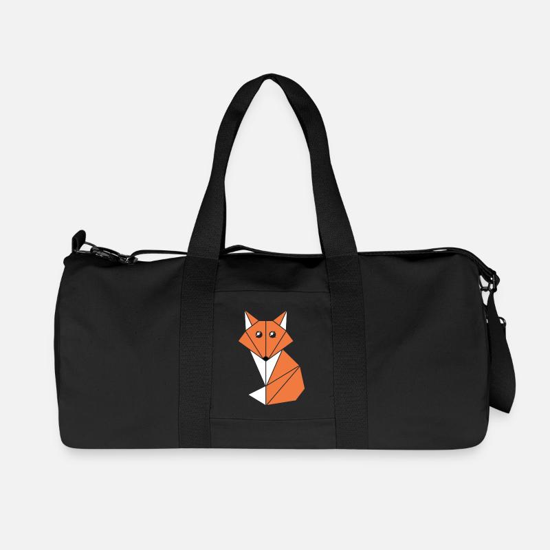 Kawaii Fuchs - Recycelte Canvas-Sporttasche von Stanley/Stella - Schwarz