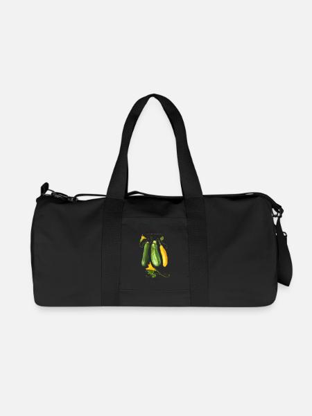 THE PLANTSPLATE FARM - Cucurbita Pepo - Recycelte Canvas-Sporttasche von Stanley/Stella - Schwarz