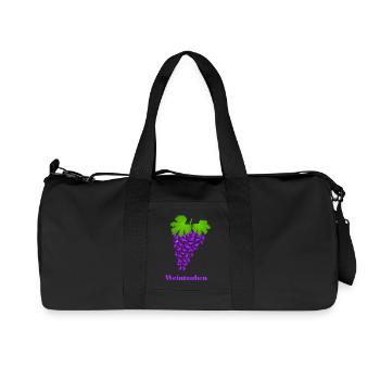 rote Weintauben, Weintrauben, Tauben, Taube - Recycelte Canvas-Sporttasche von Stanley/Stella - Schwarz - Vorne