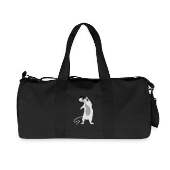Rat with sunglasses - Recycled Canvas Sports Bag by Stanley/Stella - black - Front