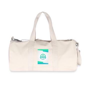 Carte autographe AdK V1 Bleu - Sac de sport en toile recyclée Stanley/Stella - blanc naturel - Devant