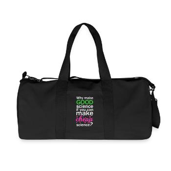 Cheap Science - Recycelte Canvas-Sporttasche von Stanley/Stella - Schwarz - Vorne