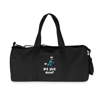 Get shit done toilet toilet kids parenting - Recycled Canvas Sports Bag by Stanley/Stella - black - Front