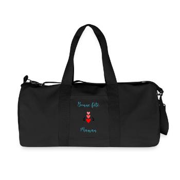 MAMIE. FÊTE DES MÈRES. BONNE FÊTE MAMIE. JE T'AIME - Sac de sport en toile recyclée Stanley/Stella - noir - Devant