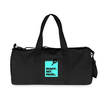 Padel Tennis Sport Déclaration Joueur Padel Jeu - Sac de sport en toile recyclée Stanley/Stella - noir - Devant