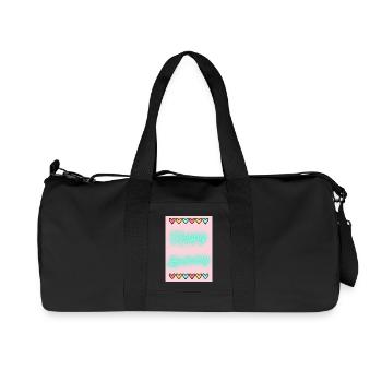 BIRTHDAY,HAPPY BIRTHDAY,HAPPY BIRTHDAY - Recycled Canvas Sports Bag by Stanley/Stella - black - Front