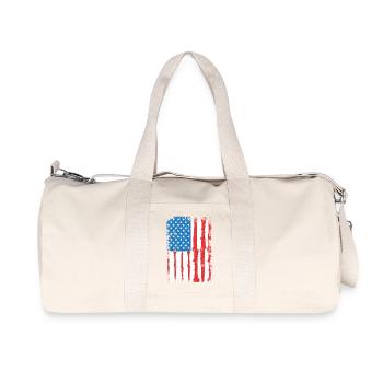 USA Patriotic Clarinetist - Recycled Canvas Sports Bag by Stanley/Stella - natural - Front