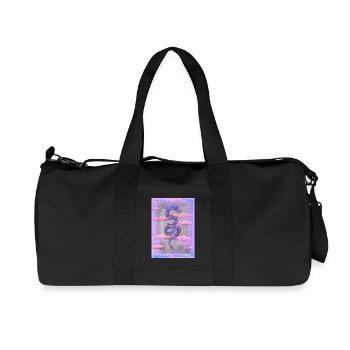 Mythischer Drachen in Wolkenlandschaft - Recycelte Canvas-Sporttasche von Stanley/Stella - Schwarz - Vorne