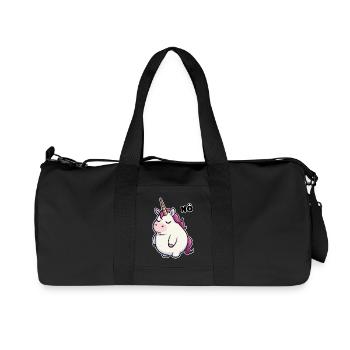 Witziges Einhorn Nö - Recycelte Canvas-Sporttasche von Stanley/Stella - Schwarz - Vorne