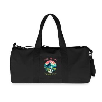 Col de la Bonette : le défi des Alpes - Sac de sport en toile recyclée Stanley/Stella - noir - Devant