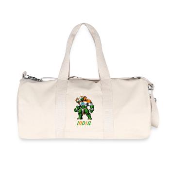India elephant flag design - Recycled Canvas Sports Bag by Stanley/Stella - natural - Front