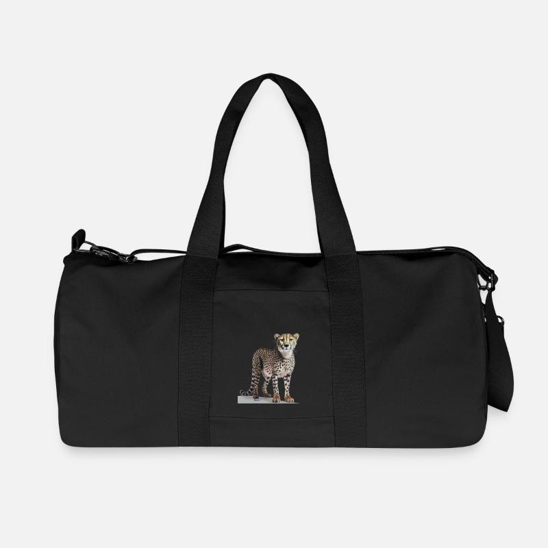 Cheetah - Gepard - Recycelte Canvas-Sporttasche von Stanley/Stella - Schwarz