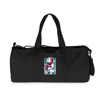 Weihnachtsbär - Recycelte Canvas-Sporttasche von Stanley/Stella - Schwarz - Vorne
