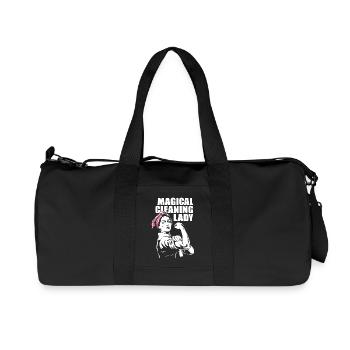 Design for enchanting cleaning angels - Recycled Canvas Sports Bag by Stanley/Stella - black - Front
