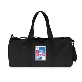 Amateur de padel - Sac de sport en toile recyclée Stanley/Stella - noir - Devant