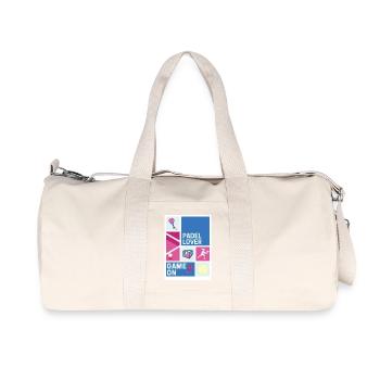 Padel-Liebhaber - Recycelte Canvas-Sporttasche von Stanley/Stella - Naturweiß - Vorne