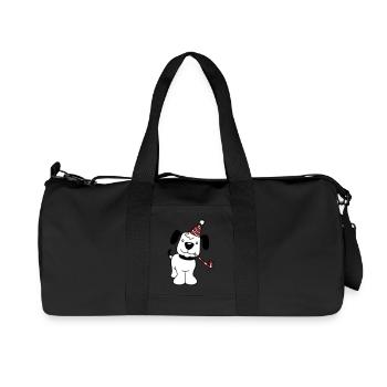 chien anniversaire réveillon nouvel an chapeau de fête célébrer crapaud - Sac de sport en toile recyclée Stanley/Stella - noir - Devant