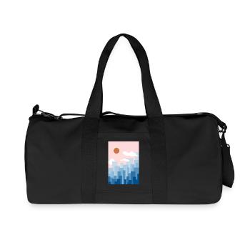 Skyline pink - Recycled Canvas Sports Bag by Stanley/Stella - black - Front