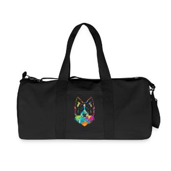 Border Collie - Recycled Canvas Sports Bag by Stanley/Stella - black - Front