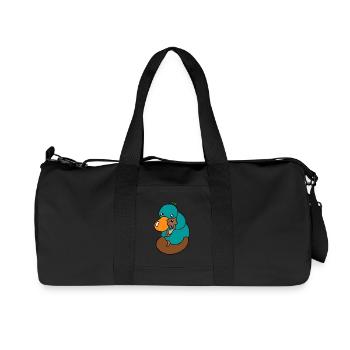 Otter und Schnabeltier - Recycelte Canvas-Sporttasche von Stanley/Stella - Schwarz - Vorne