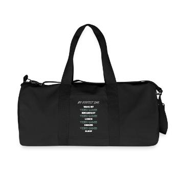 Gaming Lifestyle Citation Imprimer - Sac de sport en toile recyclée Stanley/Stella - noir - Devant