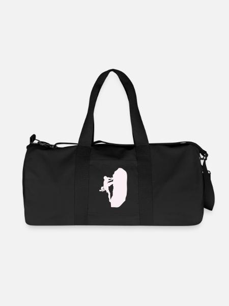 klettern_bergsteigen_silhouette- - Recycled Canvas Sports Bag by Stanley/Stella - black
