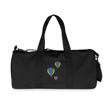 Flying Hot Air Balloons - Recycled Canvas Sports Bag by Stanley/Stella - black - Front