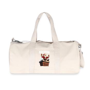 Bescherung Auf Dem Schornstein Weihnachtsmann - Recycelte Canvas-Sporttasche von Stanley/Stella - Naturweiß - Vorne