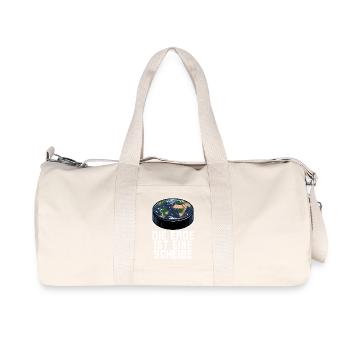 Die Erde Ist Eine Scheibe Eishockey - Recycled Canvas Sports Bag by Stanley/Stella - natural - Front