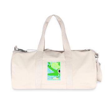 L'arme de Crocodile Jeu de mots Graffiti Rigolo - Sac de sport en toile recyclée Stanley/Stella - blanc naturel - Devant