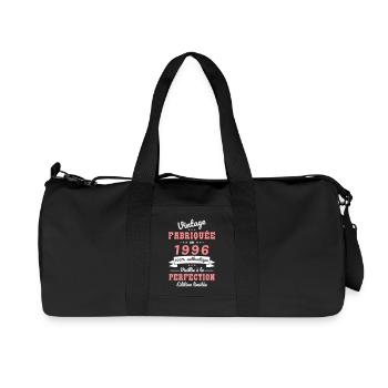 1996 – Vintage – Vieillie à la perfection - Sac de sport en toile recyclée Stanley/Stella - noir - Devant