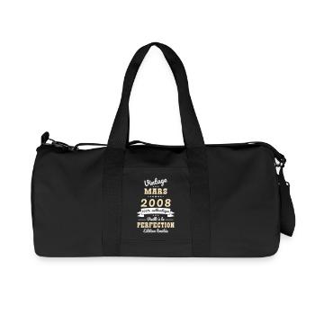 18 Year Anniversary - Vintage - March 2008 - Recycled Canvas Sports Bag by Stanley/Stella - black - Front