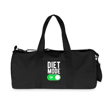Diet Mode On Gym Gym Diet Nutrition - Recycled Canvas Sports Bag by Stanley/Stella - black - Front