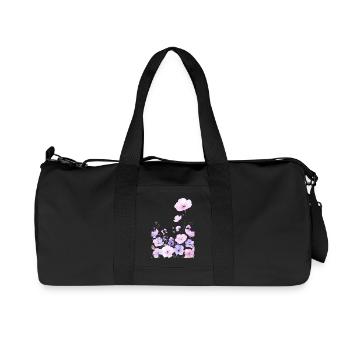 Des fleurs sauvages pastel dans le jardin floral doux - Sac de sport en toile recyclée Stanley/Stella - noir - Devant