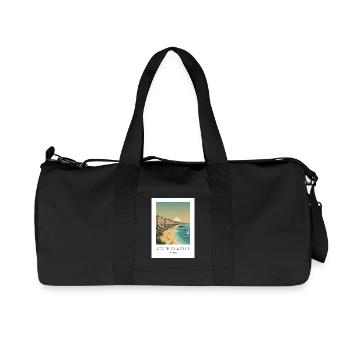 Côte d’Azur Riviera Sommerstrand - Recycelte Canvas-Sporttasche von Stanley/Stella - Schwarz - Vorne