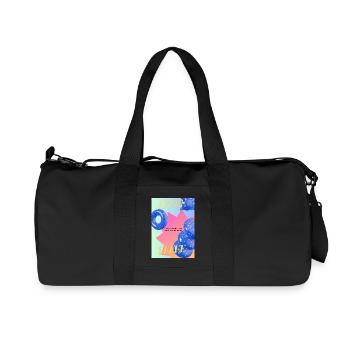Live Your Day – Colorful Balloon Explosion - Recycled Canvas Sports Bag by Stanley/Stella - black - Front