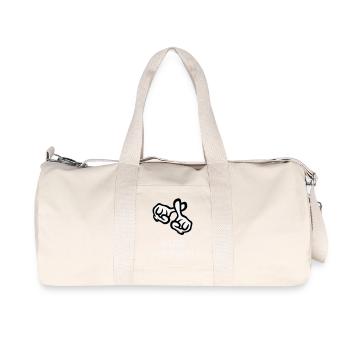 Vade Post Me! (Cross / Bible / Religion / NEG 2C) - Recycled Canvas Sports Bag by Stanley/Stella - natural - Front