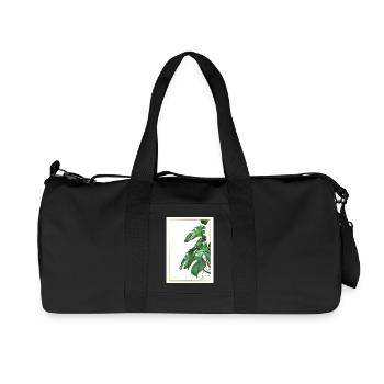 Monstera leaves in gold frame - Recycled Canvas Sports Bag by Stanley/Stella - black - Front