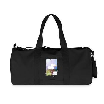 Wading Bird® North Sea Seagull – Beach Chair Moment - Recycled Canvas Sports Bag by Stanley/Stella - black - Front