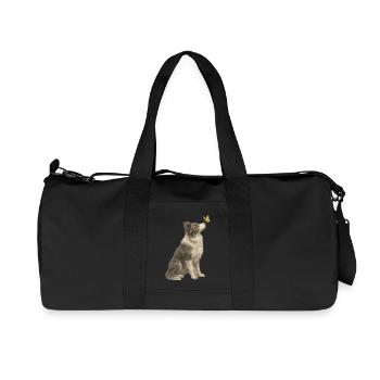 Australian Shepherd Hund Natur Illustration - Recycelte Canvas-Sporttasche von Stanley/Stella - Schwarz - Vorne