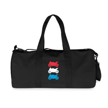 Moto Luxembourg Drapeau Motorsport Biker - Sac de sport en toile recyclée Stanley/Stella - noir - Devant
