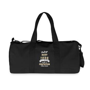 Anniversaire 30 ans - Vintage - Août 1996 - Sac de sport en toile recyclée Stanley/Stella - noir - Devant