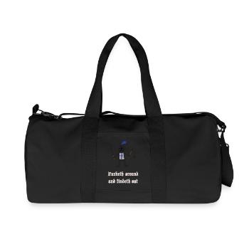 Kreuzritter: Ritter mit Schild und Keule - Recycelte Canvas-Sporttasche von Stanley/Stella - Schwarz - Vorne